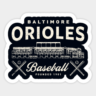 Baltimore Orioles Stadium by Buck Tee Originals Sticker
